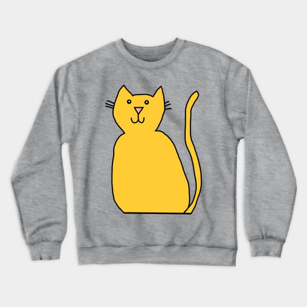 Cute Cat Doodle for Kids Crewneck Sweatshirt by ellenhenryart